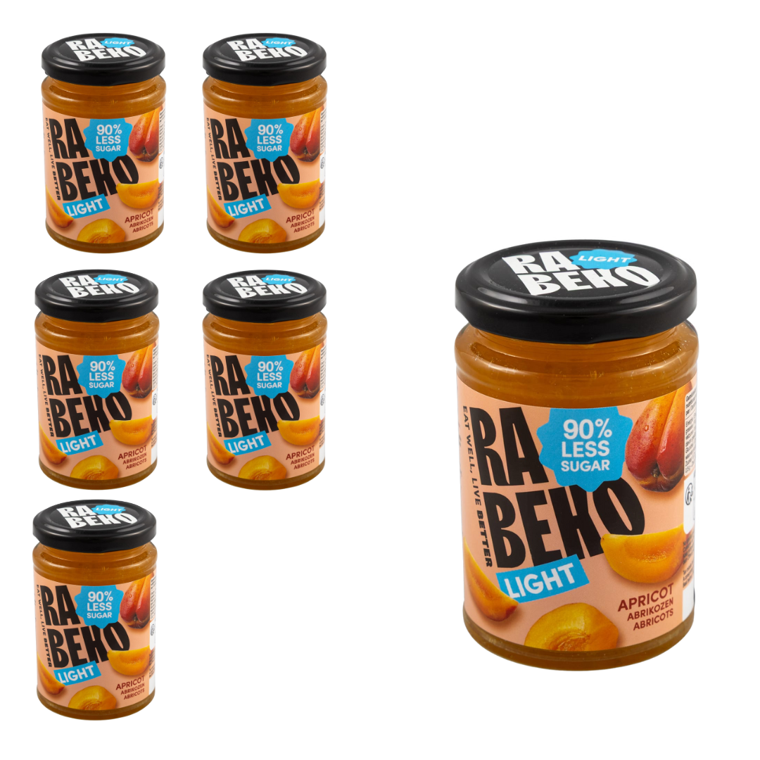 6 x Light Marmelade Aprikosen Rabeko