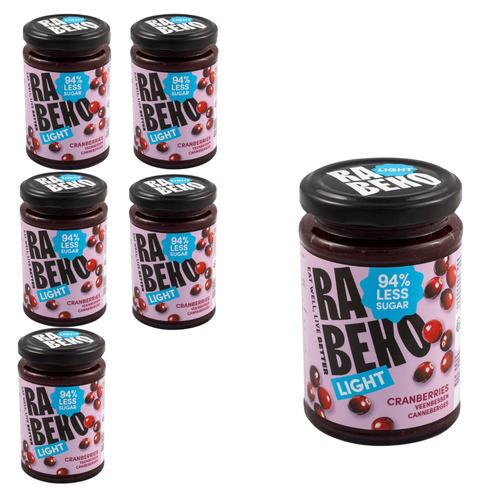 6 x Light Marmelade Preiselbeeren Rabeko