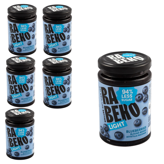 6 x Light Marmelade Heidelbeeren Rabeko