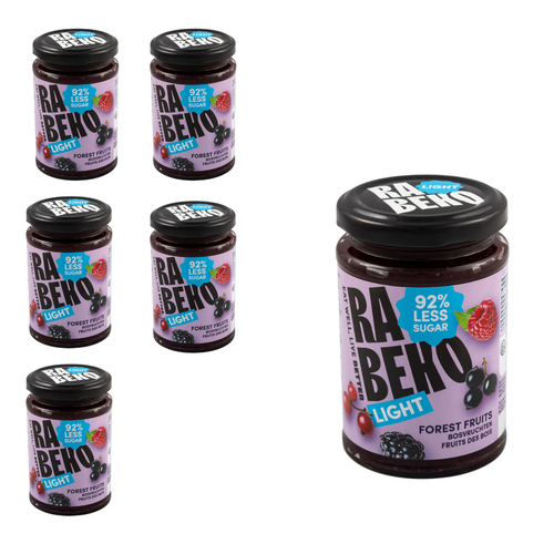 6 x Light Marmelade Waldfrüchte Rabeko