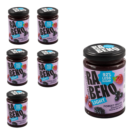 6 x Light Marmelade Waldfrüchte Rabeko