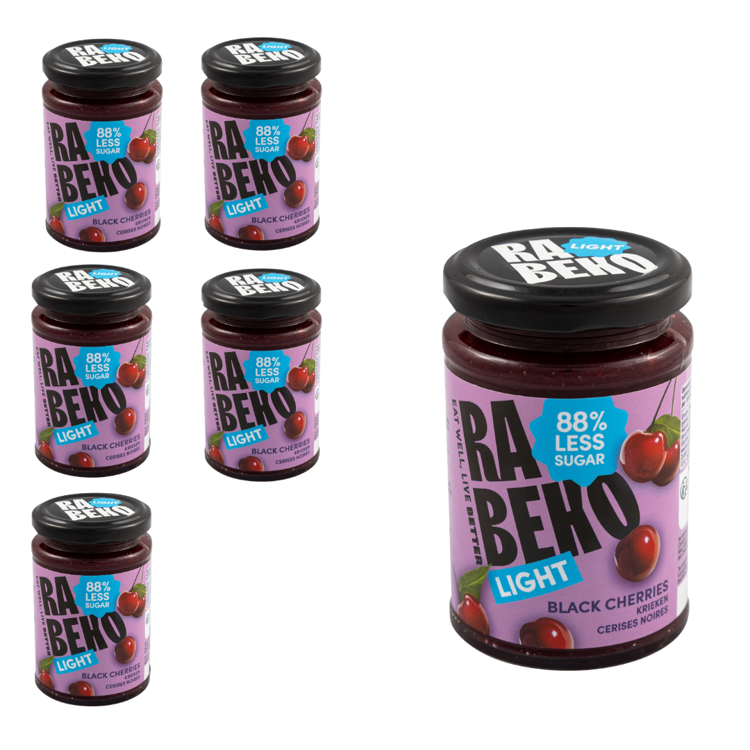 6 x Light Marmelade Sauerkirschen Rabeko