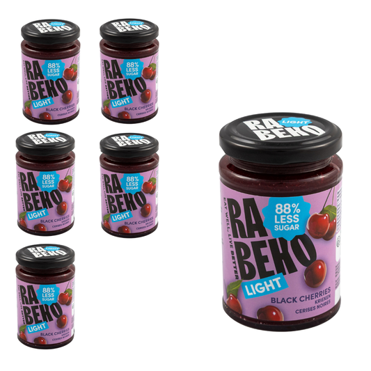 6 x Light Marmelade Sauerkirschen Rabeko