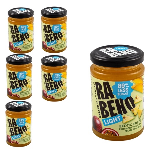 6 x Light Marmelade Exotische Früchte Rabeko